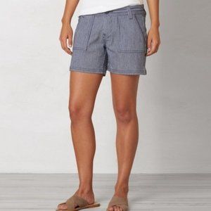 PRANA Tess Micro Stripe Organic Cotton Shorts 8
